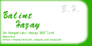 balint hazay business card